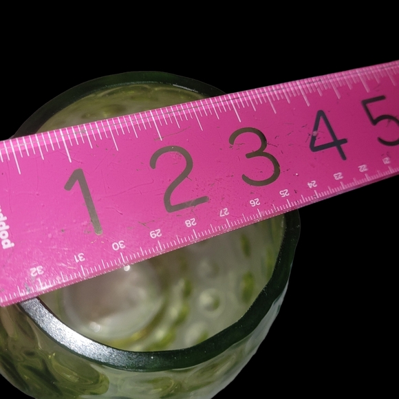 Home Essentials and Beyond Thumbprint Inverted Green Vase - Picture 5 of 7